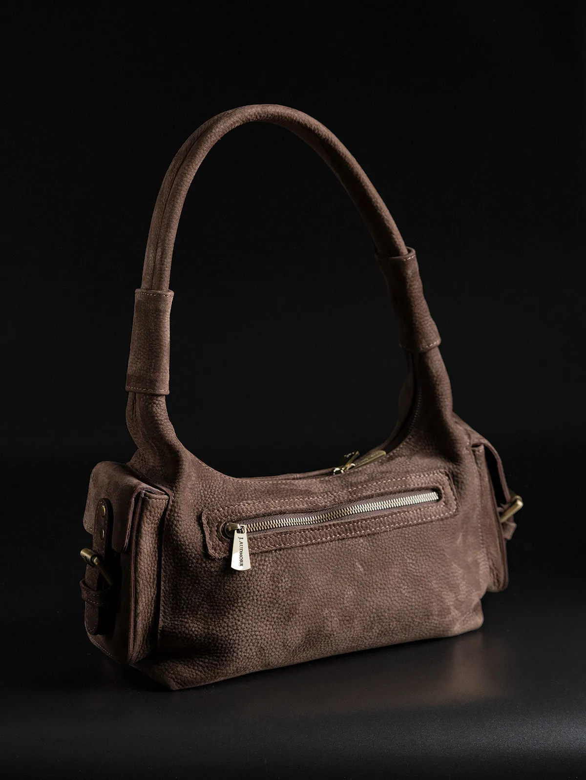 Превью изображения товара Сумка замшевая коричневая женская, Liss Comfort by J. Audmorr, коричневая, кожаная - номер 8